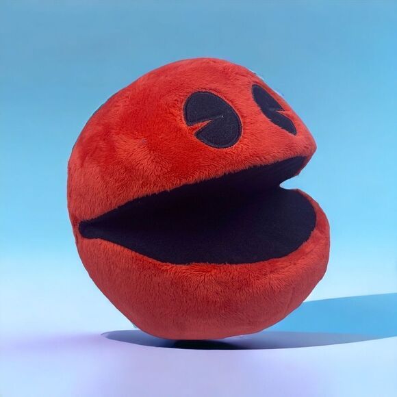 Bandai 7" Big Pac Man Plush Stuffed Toy Rare Red Namco Video Game - Picture 1 of 9